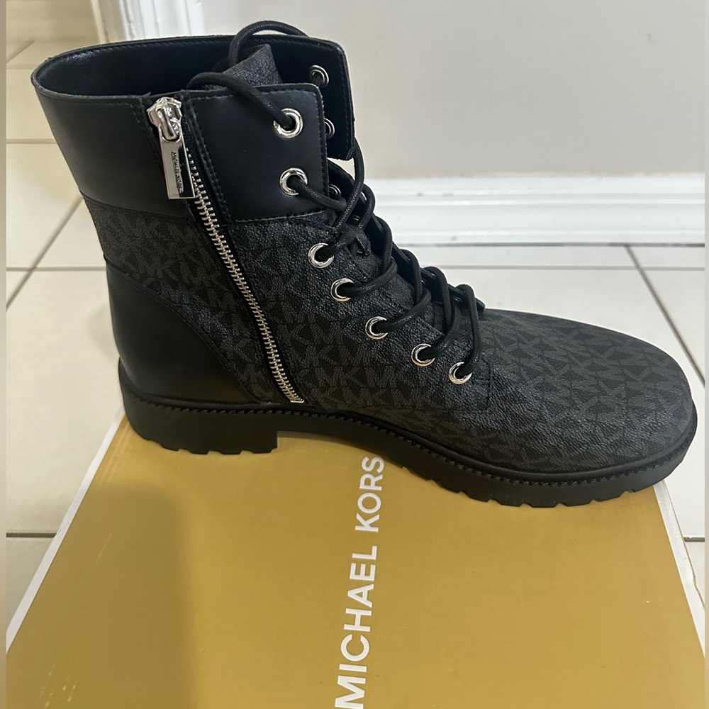 Michael Kors Alistair Signature Combat Boot - Picture 3 of 4